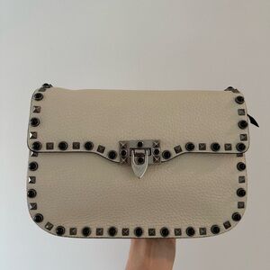Valentino calfskin guitar strap rockstud bag